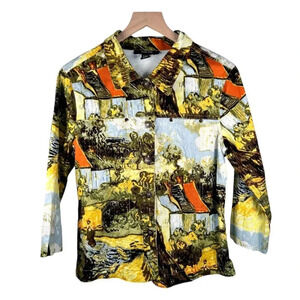2/$30 KAKTUS Jacket Van Gogh Wearable Art L Old Farmhouse